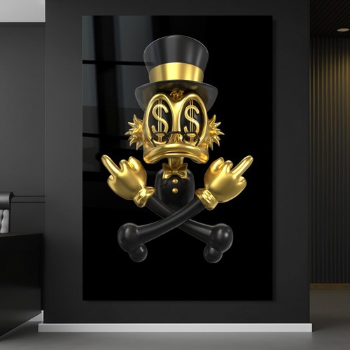 Wandbild mcduck geld golden - mcduck,