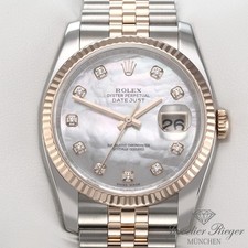 Rolex Datejust 36 mm 116231 2012 Stahl Rosegold 750 Perlmutt Diamanten Automatik