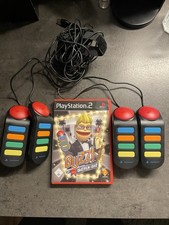 Buzz Controller 4er Buzzer Set + Buzz Musik-Quiz Spiel - Sony PlayStation 2 PS2