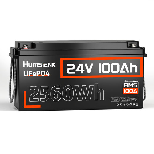 Humsienk 24v 100ah lifepo4 - 24v,