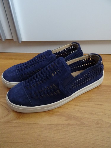 Dunkelblaue slip ons aus - dunkelblaue, slip-ons