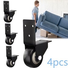 4 Stück Möbelrollen Seitlich