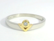 Platin Ring mit 1 Brillanten