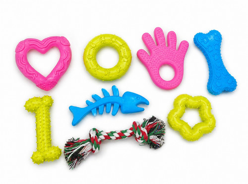 8er set hundespielzeug aus - set,