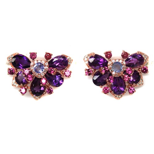 Lila amethyst rhodolith - lila, saphir