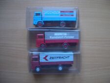 3x Wiking  MB LKW, "Zeitfracht, Helmitin, Sandvik ". EVP, Konvolut
