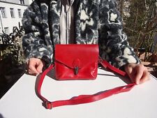 AUNTS & UNCLES Damen Luxus Tasche Schultertasche Leder Rot Germany Neuw