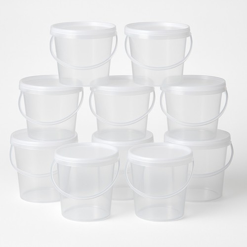 Kunststoffeimer transparent