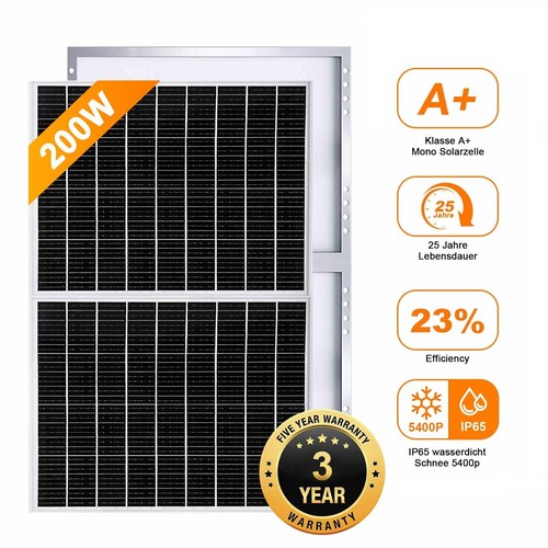 200w 12v solarmodul - 200w,