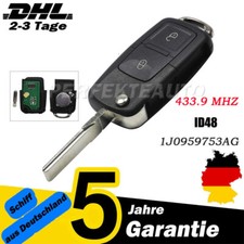 Funk Schlüssel 433,9 MHZ ID48 Fernbedienung Für VW BORA GOLF 4 POLO T4