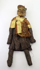 Antike Wayang Golek handgearbeitete Holzkopf-Stab Theaterpuppe - 25014 -