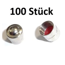 100 x Ventilkappen Metallventilkappen Kappen mit Dichtung Ventildeckel - MR