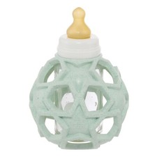 HEVEA Babyflasche aus Glas (120 ml) mit Star Ball - upcycled Naturkautschuk - Mi