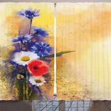 Blume Rustikale Gardine Mohn Kamille Frühling