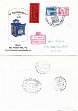 DDR Mi.-Nr. 1869/1948, Sonderumschlag 160 Jahre Postkasten in Zerbst, Eilboten b