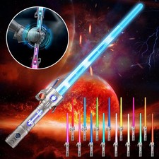 Laserschwert Kinder Duell Lichtschwerter mit 15 Farben Einziehbares Lightsaber