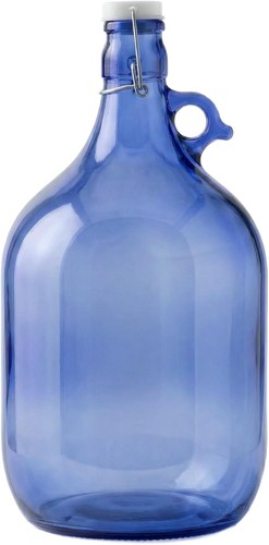 Blaue glasflasche mit - glasflasche,