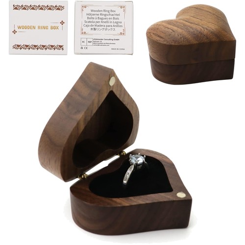 Walnuss holz ring box - walnuss,