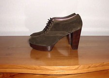 ROBERT CLERGERIE Schnürpumps Platform Oxford Pumps oliv Tam army 40 - wie neu 