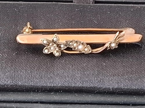 Antike goldbrosche karat mit - antike,