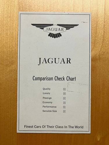 Jaguar comparison check chart - jaguar,