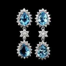 Blautopas Swiss Blue Ohrringe