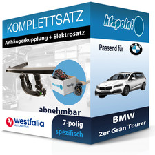 WESTFALIA Anhängekupplung abnehmbar und ECS E-Satz 7polig für BMW 2er GT 14- neu