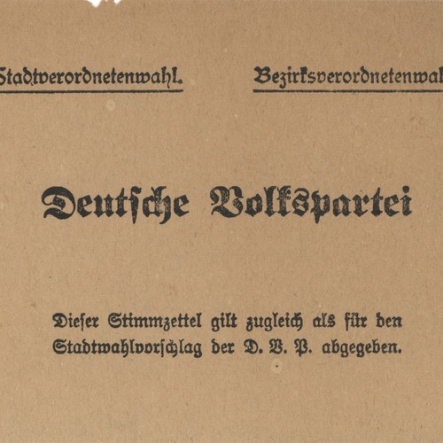 Stimmzettel wahl dvp - stimmzettel,
