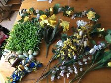 Ostern Konvolut künstliche Blumen Girlande Deckchen Eier Osterglocken Blüten