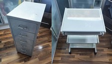 Metall Schubladenschrank  Container mit 6x Schubladen + Computertisch Rollwagen