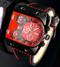 Dual Timer Herrenuhr Rot