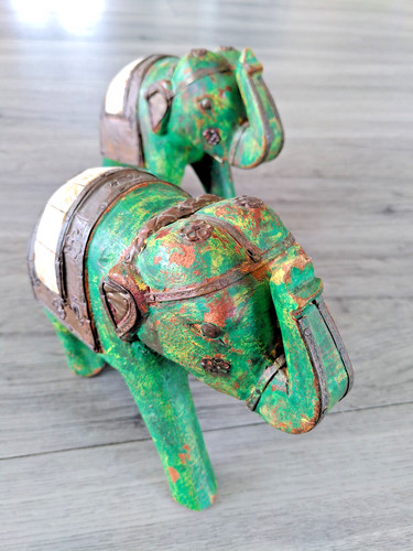 Elefant figur skulptur - 2x,