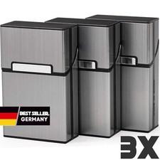 3STK Zigarettenbox Alu Metall