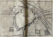 Montélimar Merian Kupferstich Plan Topographiae Galliae Drôme Frankreich 1655-61