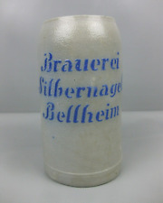 alter Bierkrug Brauerei Silbernagel Bellheim Stein Krug Maß 1 Liter