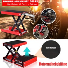 Motorradhebebühne 500kg Scherenwagenheber aus Stahl Motorradheber Montagebock