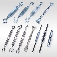 SPANNSCHLOSS Seilspanner Spannschlösser Spannschraube Haken Öse Schäkel Gabel