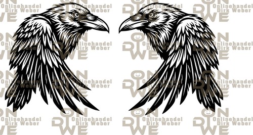 Aufkleber hugin munin - aufkleber, 2"