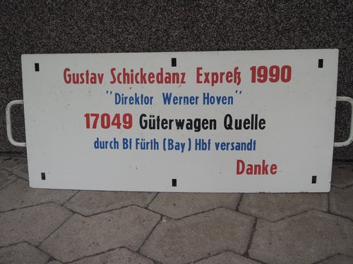 Zuglaufschild gustav - zuglaufschild,