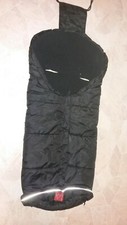 KAISER Fußsack Buggy Kinderwagen schwarz Nylon Fleece Reißverschlüsse 100 cm TOP