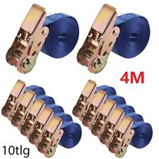 10 x Spanngurte Zurrgurt mit Ratsche Ratschenspanngurt einteilig 4m 25mm DE