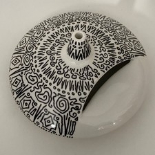 ALESSANDRO MENDINI Design Ivan Baj Keramik Vase Deckeldose Stars Dose Zuckerdose