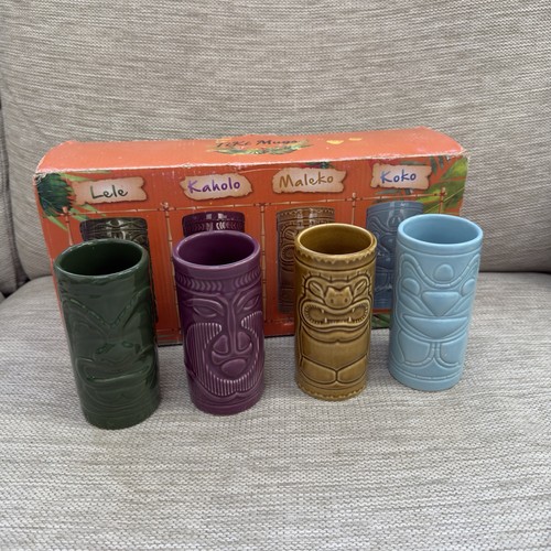 4er set tiki becher gläser - set,