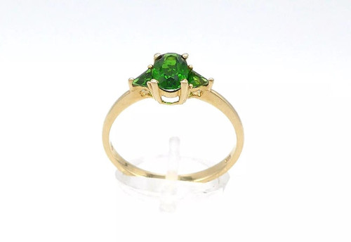 Chromdiopsid goldring aus - chromdiopsid-goldring,