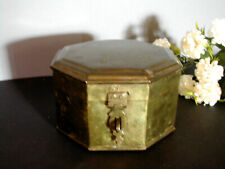 alte Messing Dose Schmuckkästchen Schatztruhe Schmuckdose Schatulle abschließbar