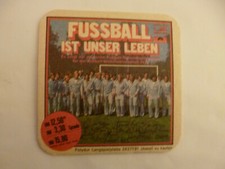 Bierdeckel - Deutsches Stern Pils mit Fußball ist unser Leben - WM 1974 TOP (1)