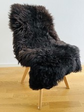 Natur Schaffell Braun Mittelalter 105 x 55 cm NEU Lammfell Echtfell 