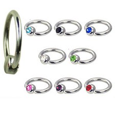 Piercing ring 0mm - ring, 1,0mm