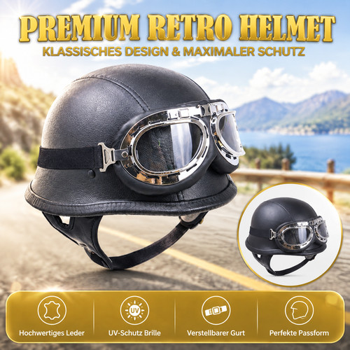 Motorradhelm stahlhelm retro - motorradhelm,
