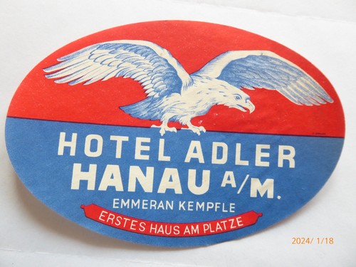 Hotel adler hanau - adler, 1939